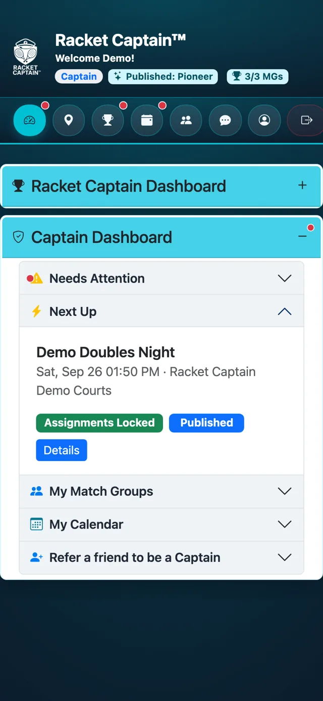 Next Up — Assignments Locked and Details