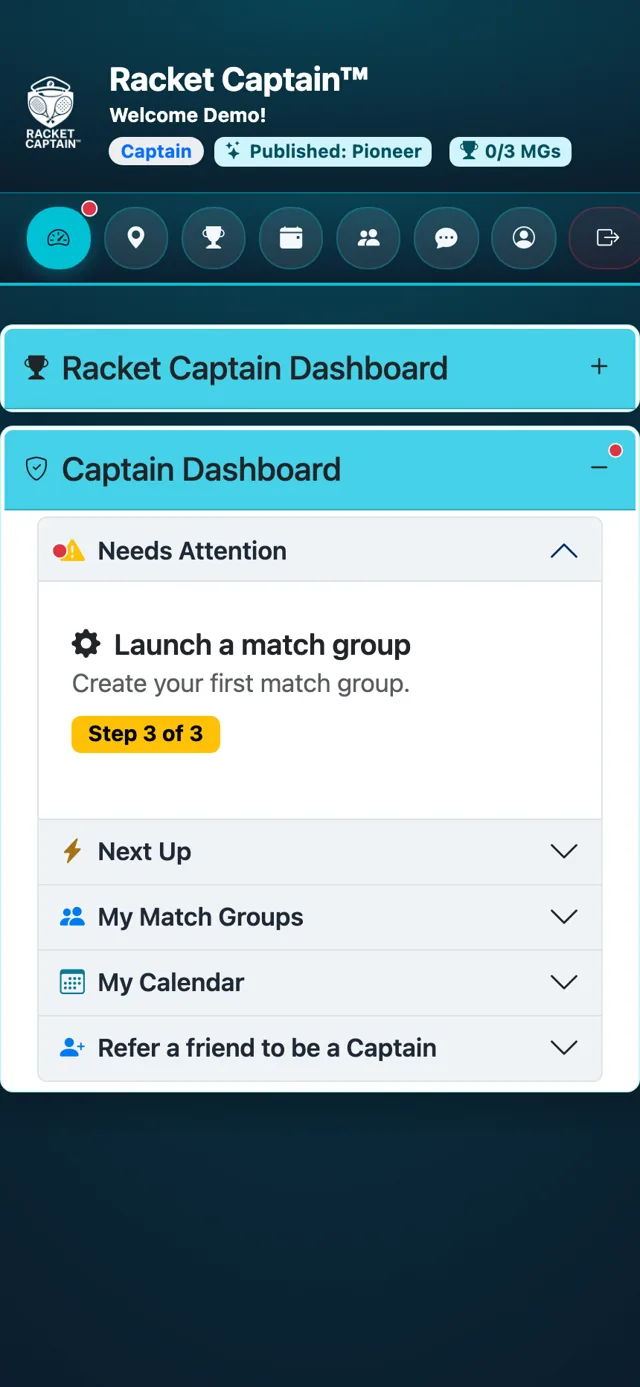Launch a match group step