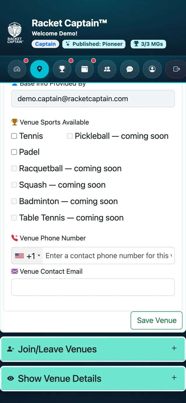 Additional Information — sports and contact fields