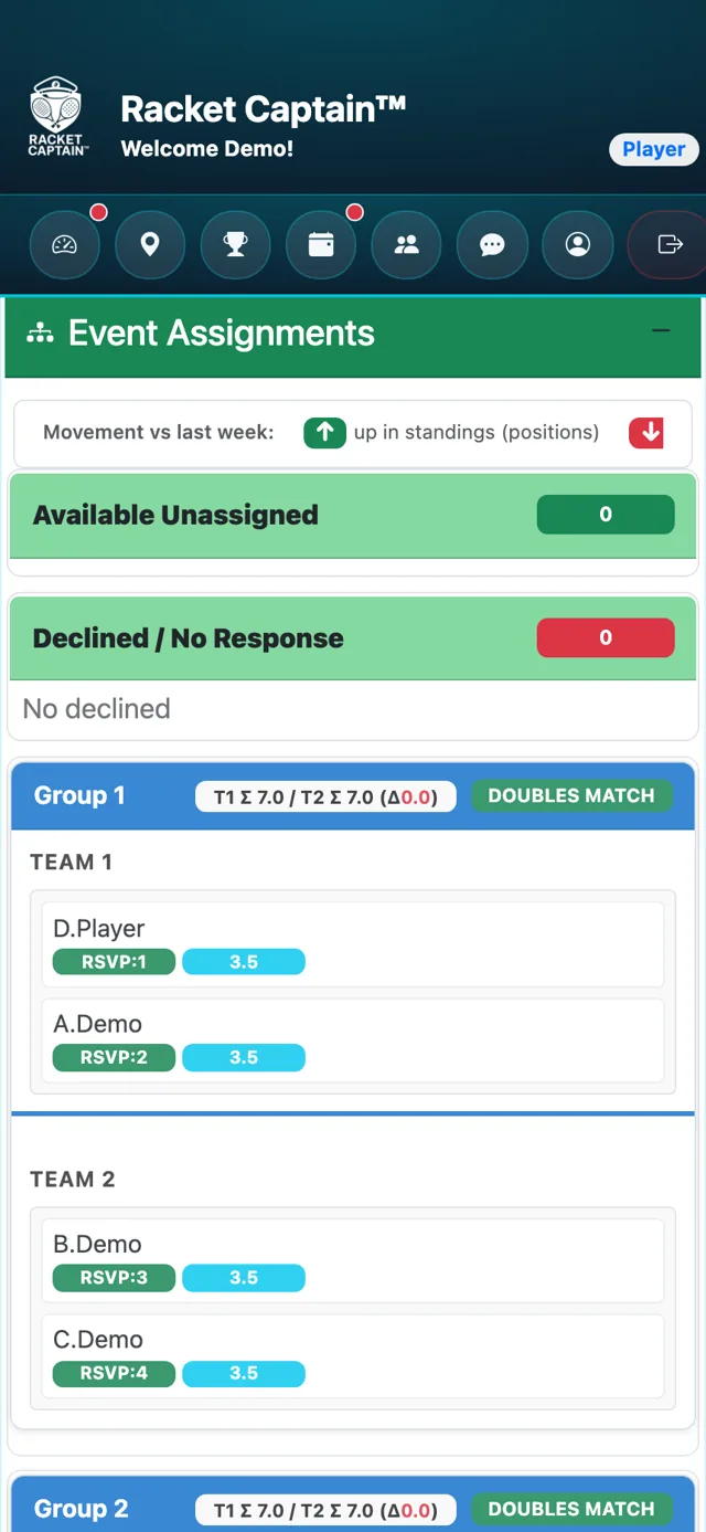 Event Assignments after locking